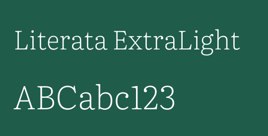 Literata ExtraLight