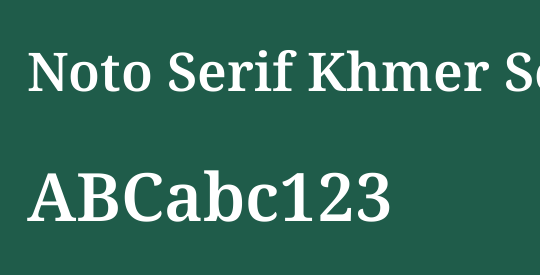 Noto Serif Khmer SemiBold