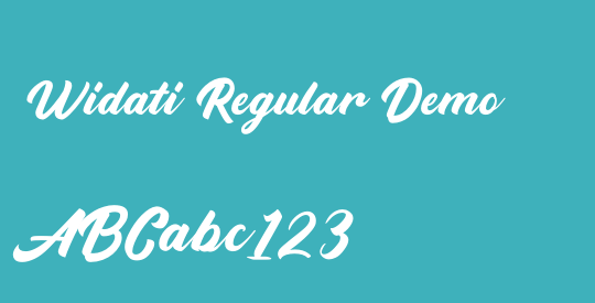 Widati Regular Demo