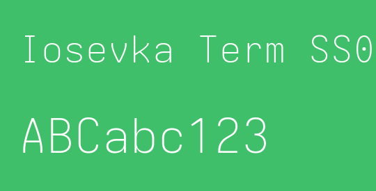Iosevka Term SS08 XLtEx