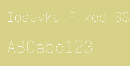 Iosevka Fixed SS10 ThEx