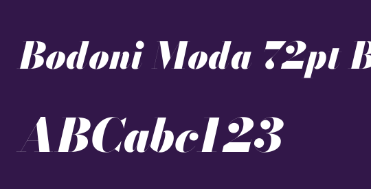 Bodoni Moda 72pt Black