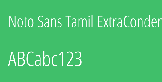 Noto Sans Tamil ExtraCondensed Light