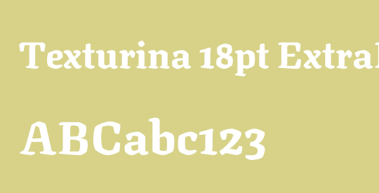 Texturina 18pt ExtraBold
