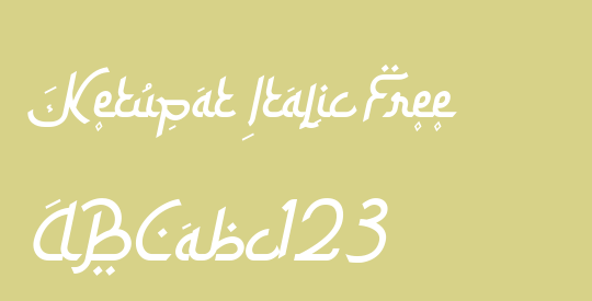 Ketupat Italic Free
