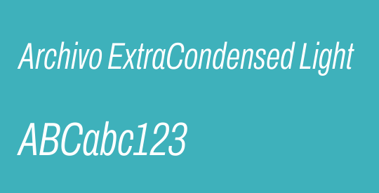 Archivo ExtraCondensed Light