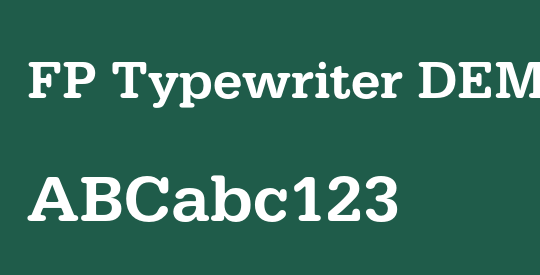 FP Typewriter DEMO Medium