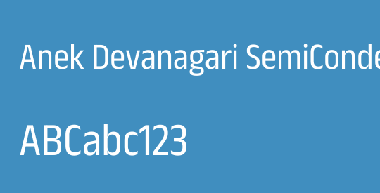 Anek Devanagari SemiCondensed