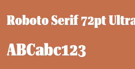 Roboto Serif 72pt UltraCondensed Black