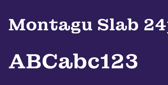 Montagu Slab 24pt SemiBold