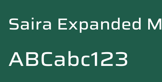 Saira Expanded Medium