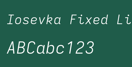 Iosevka Fixed Light Extended