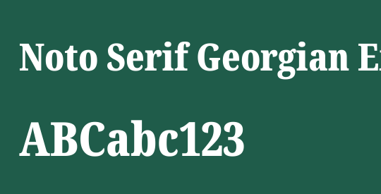 Noto Serif Georgian ExtraCondensed Black