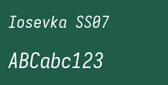 Iosevka SS07