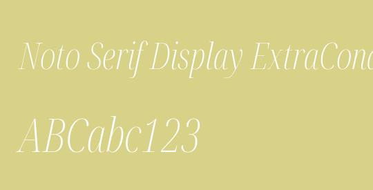 Noto Serif Display ExtraCondensed ExtraLight