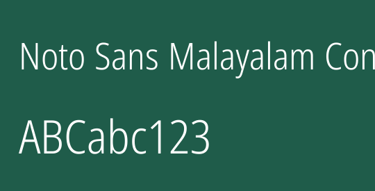 Noto Sans Malayalam Condensed Light