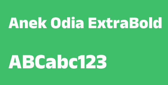 Anek Odia ExtraBold