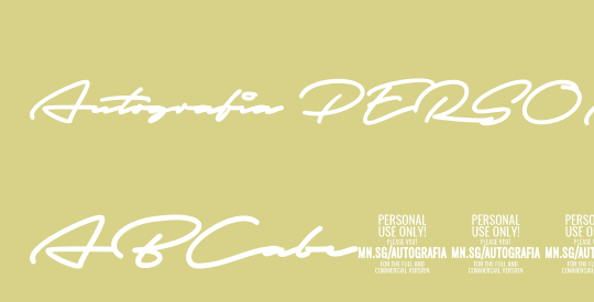 Autografia PERSONAL USE ONLY Black