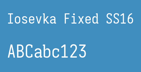Iosevka Fixed SS16