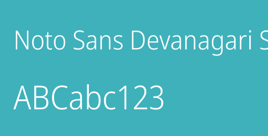 Noto Sans Devanagari SemiCondensed Light