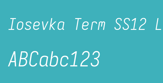 Iosevka Term SS12 Light