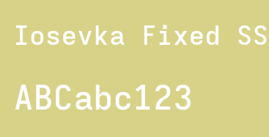 Iosevka Fixed SS06 SmBdEx