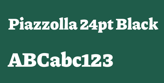 Piazzolla 24pt Black