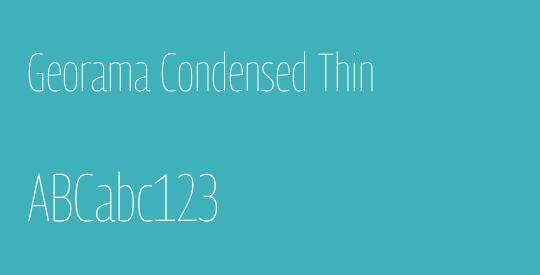 Georama Condensed Thin