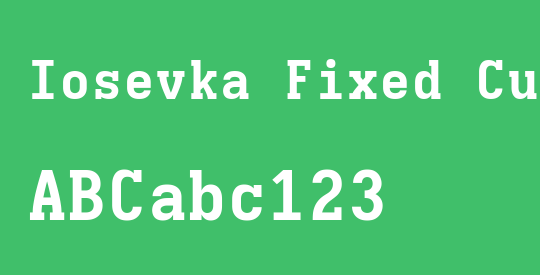 Iosevka Fixed Curly Slab XBdEx