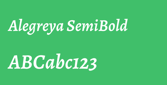 Alegreya SemiBold