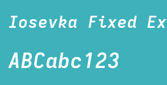 Iosevka Fixed Extended