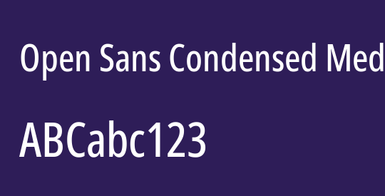 Open Sans Condensed Medium