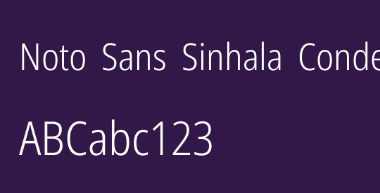 Noto Sans Sinhala Condensed Light