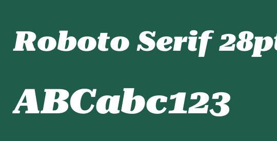 Roboto Serif 28pt Expanded Black
