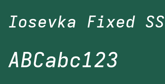 Iosevka Fixed SS04 MdExObl