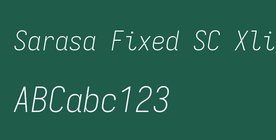 Sarasa Fixed SC Xlight