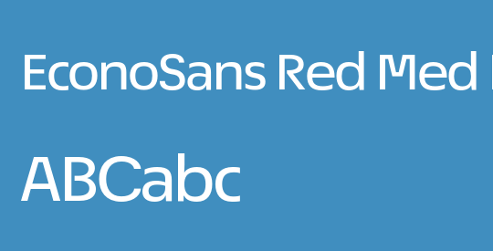 EconoSans Red Med Exp