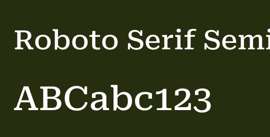 Roboto Serif SemiExpanded Medium