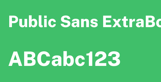 Public Sans ExtraBold