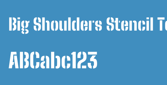 Big Shoulders Stencil Text Black