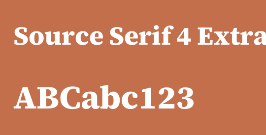 Source Serif 4 ExtraBold