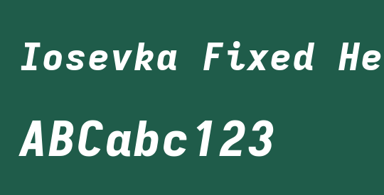 Iosevka Fixed Heavy Extended