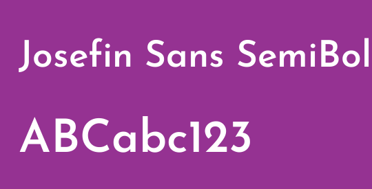 Josefin Sans SemiBold