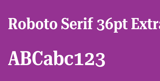 Roboto Serif 36pt ExtraCondensed SemiBold