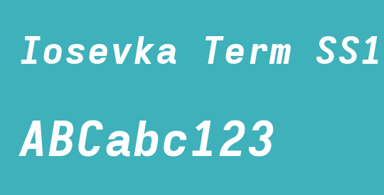 Iosevka Term SS13 XBdExObl