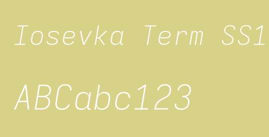 Iosevka Term SS10 XLtEx