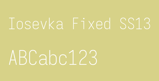 Iosevka Fixed SS13 Extralight