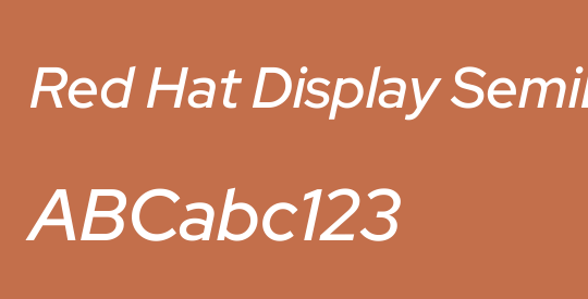 Red Hat Display SemiBold