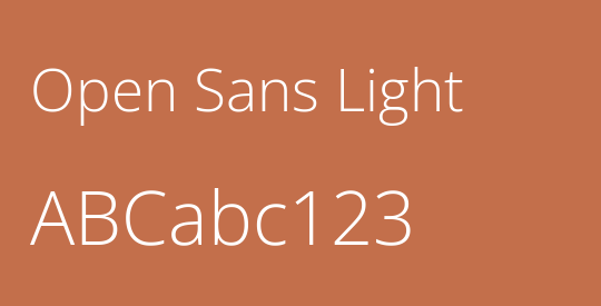 Open Sans Light
