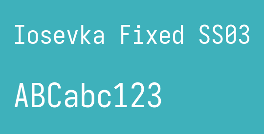 Iosevka Fixed SS03